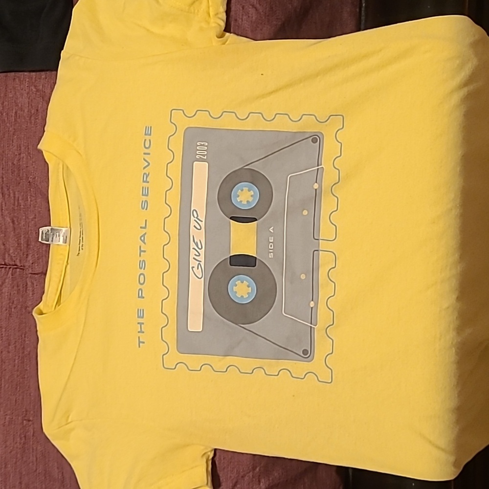 American Apparel Postal Service (band) yellow t-shirt